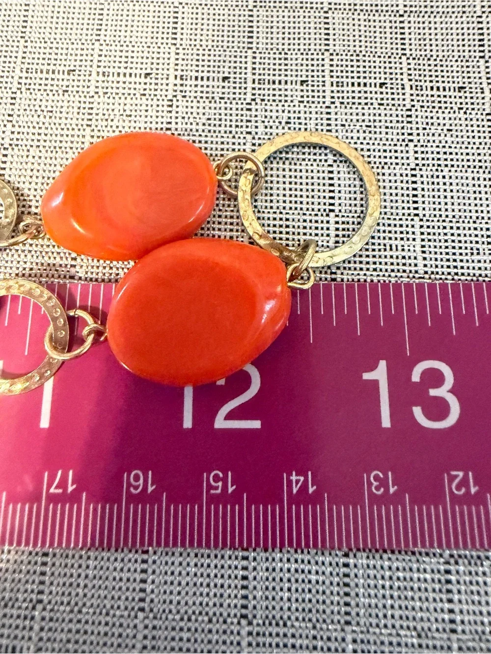 Orange Bead Link Necklace - Women Jewelry